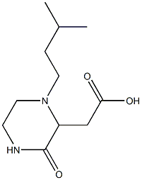 2-(1-isopentyl-3-oxo-2-piperazinyl)acetic acid 结构式