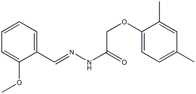 2-(2,4-dimethylphenoxy)-N'-[(E)-(2-methoxyphenyl)methylidene]acetohydrazide 结构式