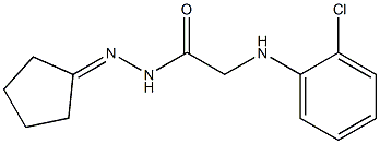 2-(2-chloroanilino)-N'-cyclopentylideneacetohydrazide 结构式