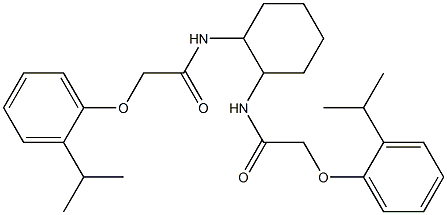 2-(2-isopropylphenoxy)-N-(2-{[2-(2-isopropylphenoxy)acetyl]amino}cyclohexyl)acetamide 结构式