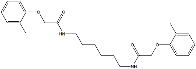 2-(2-methylphenoxy)-N-(6-{[2-(2-methylphenoxy)acetyl]amino}hexyl)acetamide 结构式