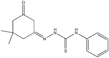 2-(3,3-dimethyl-5-oxocyclohexylidene)-N-phenyl-1-hydrazinecarbothioamide 结构式