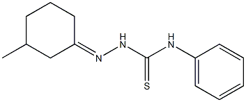 2-(3-methylcyclohexylidene)-N-phenyl-1-hydrazinecarbothioamide 结构式