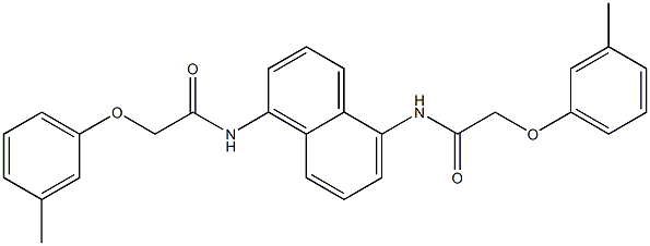 2-(3-methylphenoxy)-N-(5-{[2-(3-methylphenoxy)acetyl]amino}-1-naphthyl)acetamide 结构式