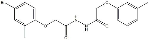 2-(4-bromo-2-methylphenoxy)-N'-[2-(3-methylphenoxy)acetyl]acetohydrazide 结构式