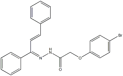 2-(4-bromophenoxy)-N'-[(Z,2E)-1,3-diphenyl-2-propenylidene]acetohydrazide 结构式