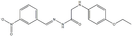 2-(4-ethoxyanilino)-N'-[(E)-(3-nitrophenyl)methylidene]acetohydrazide 结构式