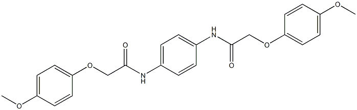 2-(4-methoxyphenoxy)-N-(4-{[2-(4-methoxyphenoxy)acetyl]amino}phenyl)acetamide 结构式