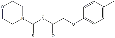 2-(4-methylphenoxy)-N-(4-morpholinylcarbothioyl)acetamide 结构式