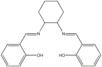 2-{[(2-{[(E)-(2-hydroxyphenyl)methylidene]amino}cyclohexyl)imino]methyl}phenol 结构式