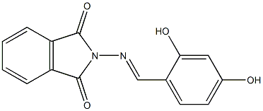 2-{[(E)-(2,4-dihydroxyphenyl)methylidene]amino}-1H-isoindole-1,3(2H)-dione 结构式