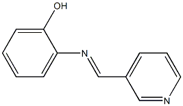 2-{[(E)-3-pyridinylmethylidene]amino}phenol 结构式