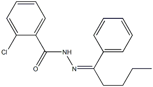 2-chloro-N'-[(Z)-1-phenylpentylidene]benzohydrazide 结构式