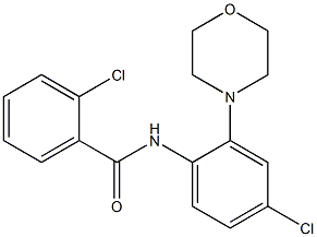 2-chloro-N-[4-chloro-2-(4-morpholinyl)phenyl]benzamide 结构式