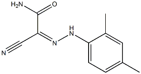 2-cyano-2-[(Z)-2-(2,4-dimethylphenyl)hydrazono]acetamide 结构式