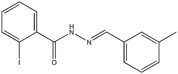 2-iodo-N'-[(E)-(3-methylphenyl)methylidene]benzohydrazide 结构式