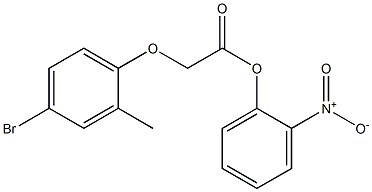 2-nitrophenyl 2-(4-bromo-2-methylphenoxy)acetate 结构式