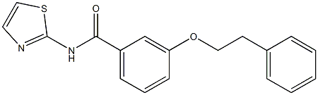 3-(phenethyloxy)-N-(1,3-thiazol-2-yl)benzamide 结构式