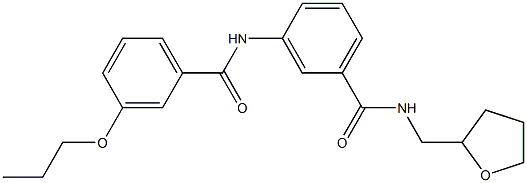 3-[(3-propoxybenzoyl)amino]-N-(tetrahydro-2-furanylmethyl)benzamide 结构式