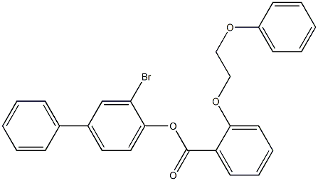 3-bromo[1,1'-biphenyl]-4-yl 2-(2-phenoxyethoxy)benzoate 结构式