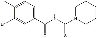 3-bromo-4-methyl-N-(1-piperidinylcarbothioyl)benzamide 结构式