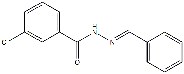 3-chloro-N'-[(E)-phenylmethylidene]benzohydrazide 结构式