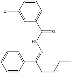 3-chloro-N'-[(Z)-1-phenylpentylidene]benzohydrazide 结构式