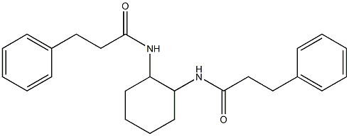 3-phenyl-N-{2-[(3-phenylpropanoyl)amino]cyclohexyl}propanamide 结构式