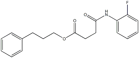 3-phenylpropyl 4-(2-fluoroanilino)-4-oxobutanoate 结构式