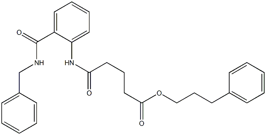 3-phenylpropyl 5-{2-[(benzylamino)carbonyl]anilino}-5-oxopentanoate 结构式