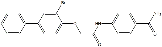 4-({2-[(3-bromo[1,1'-biphenyl]-4-yl)oxy]acetyl}amino)benzamide 结构式