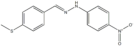 4-(methylsulfanyl)benzaldehyde N-(4-nitrophenyl)hydrazone 结构式