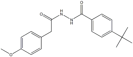 4-(tert-butyl)-N'-[2-(4-methoxyphenyl)acetyl]benzohydrazide 结构式