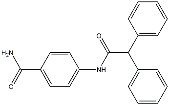 4-[(2,2-diphenylacetyl)amino]benzamide 结构式