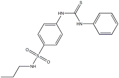 4-[(anilinocarbothioyl)amino]-N-propylbenzenesulfonamide 结构式