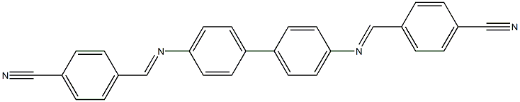 4-{[(4'-{[(E)-(4-cyanophenyl)methylidene]amino}[1,1'-biphenyl]-4-yl)imino]methyl}benzonitrile 结构式