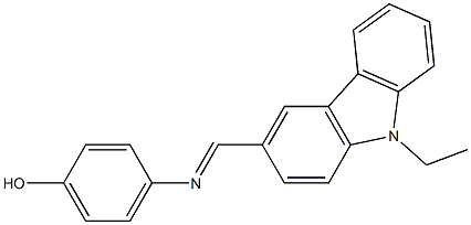 4-{[(E)-(9-ethyl-9H-carbazol-3-yl)methylidene]amino}phenol 结构式