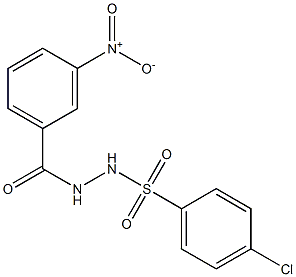 4-chloro-N'-(3-nitrobenzoyl)benzenesulfonohydrazide 结构式