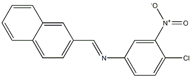 N-(4-chloro-3-nitrophenyl)-N-[(E)-2-naphthylmethylidene]amine 结构式