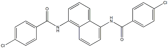 4-chloro-N-{5-[(4-chlorobenzoyl)amino]-1-naphthyl}benzamide 结构式