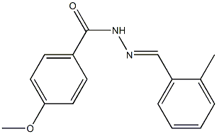 4-methoxy-N'-[(E)-(2-methylphenyl)methylidene]benzohydrazide 结构式