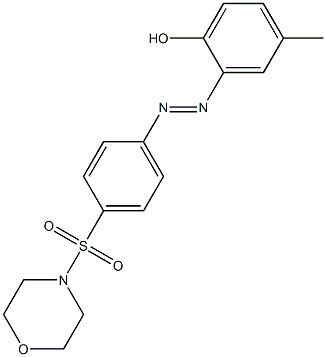 4-methyl-2-{(E)-2-[4-(4-morpholinylsulfonyl)phenyl]diazenyl}phenol 结构式