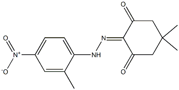 5,5-dimethyl-1,2,3-cyclohexanetrione 2-[N-(2-methyl-4-nitrophenyl)hydrazone] 结构式