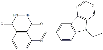 5-{[(E)-(9-ethyl-9H-carbazol-3-yl)methylidene]amino}-2,3-dihydro-1,4-phthalazinedione 结构式