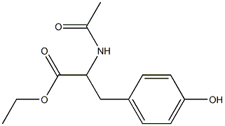 ethyl 2-(acetylamino)-3-(4-hydroxyphenyl)propanoate 结构式