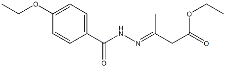 ethyl 3-[(E)-2-(4-ethoxybenzoyl)hydrazono]butanoate 结构式