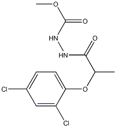 methyl 2-[2-(2,4-dichlorophenoxy)propanoyl]-1-hydrazinecarboxylate 结构式