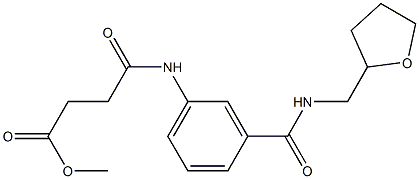 methyl 4-oxo-4-(3-{[(tetrahydro-2-furanylmethyl)amino]carbonyl}anilino)butanoate 结构式