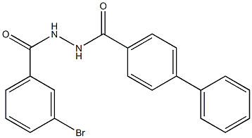 N'-([1,1'-biphenyl]-4-ylcarbonyl)-3-bromobenzohydrazide 结构式