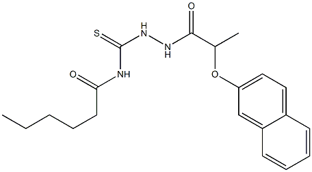 N-({2-[2-(2-naphthyloxy)propanoyl]hydrazino}carbothioyl)hexanamide 结构式